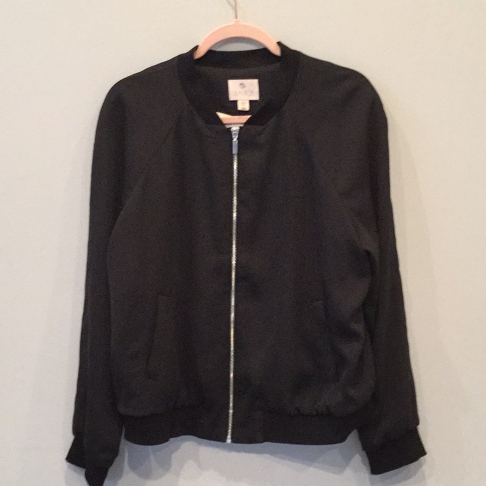 Lila Rose Black Bomber Jacket